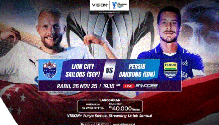 Tempat Menonton Lion City Sailors vs Persib Bandung Live Score: Susunan Pemain Penuh Kejutan! Link Live Streaming RCTI