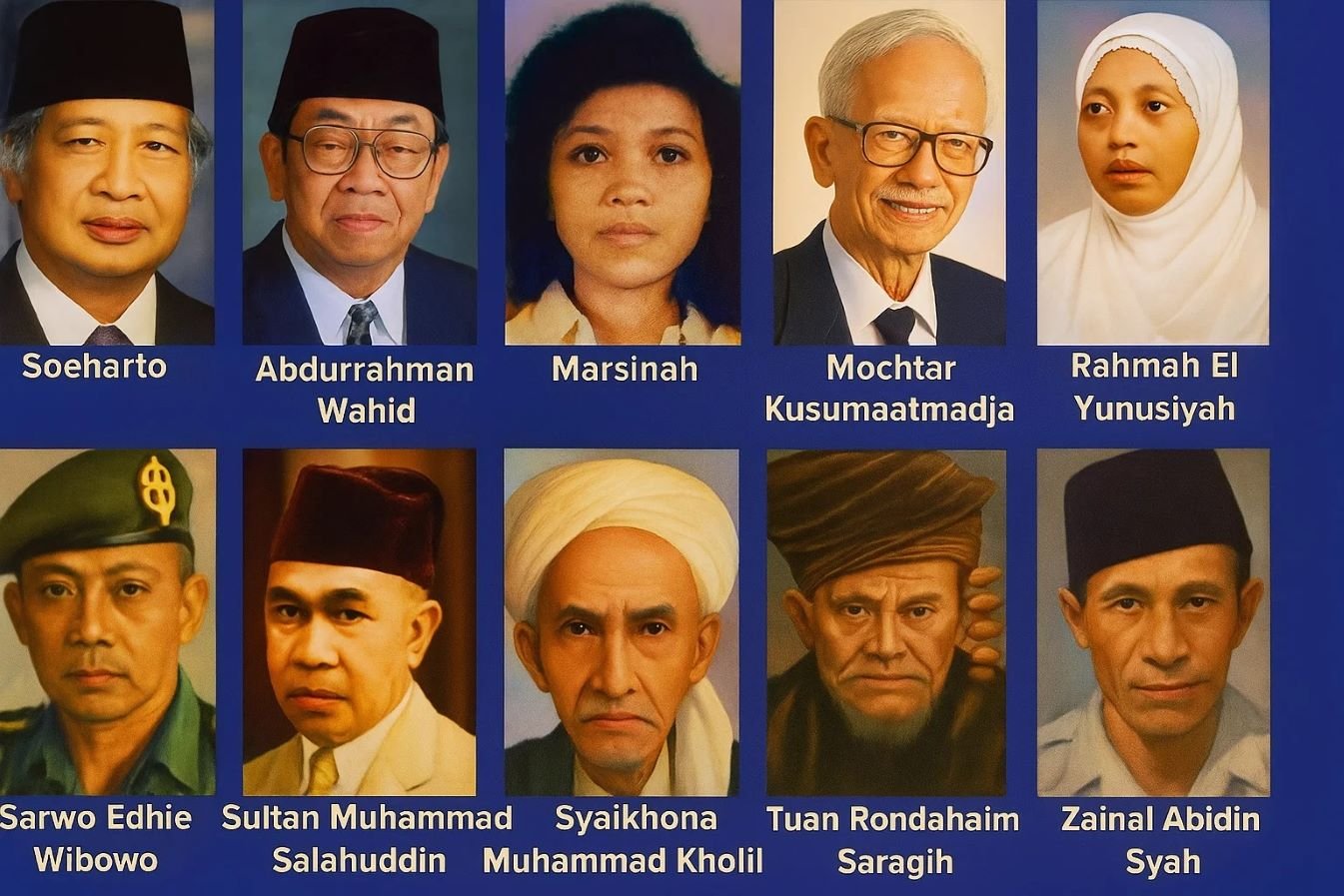 Presiden Prabowo anugerahi 10 Pahlawan Nasional baru, termasuk Gus Dur, Soeharto, dan Marsinah, sebagai pengakuan jasa besar bangsa, (10 November 2025).