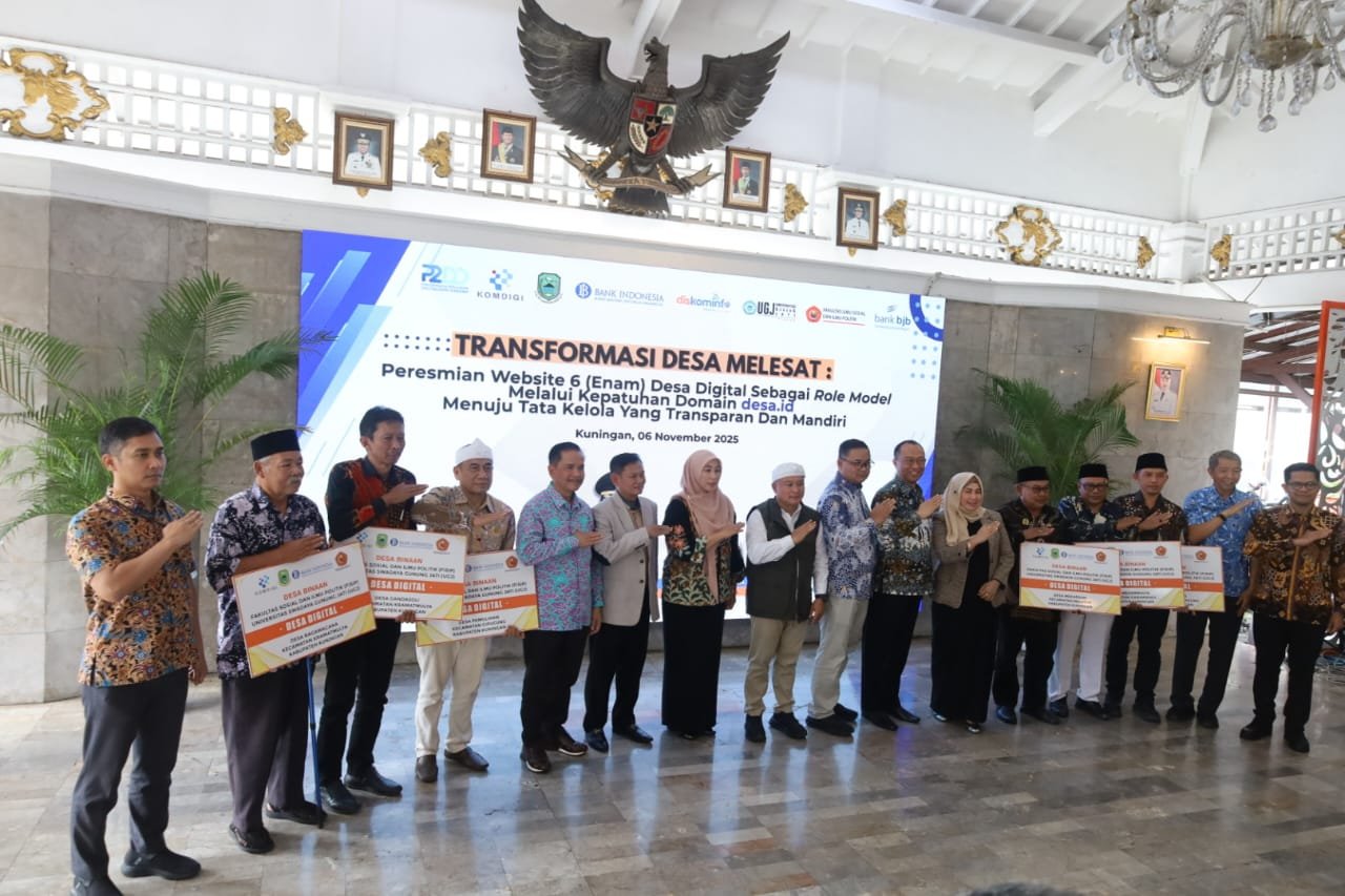 Kuningan resmikan 6 Desa Digital role model bersama UGJ; percepatan website desa.id untuk transparansi dan kemandirian desa!