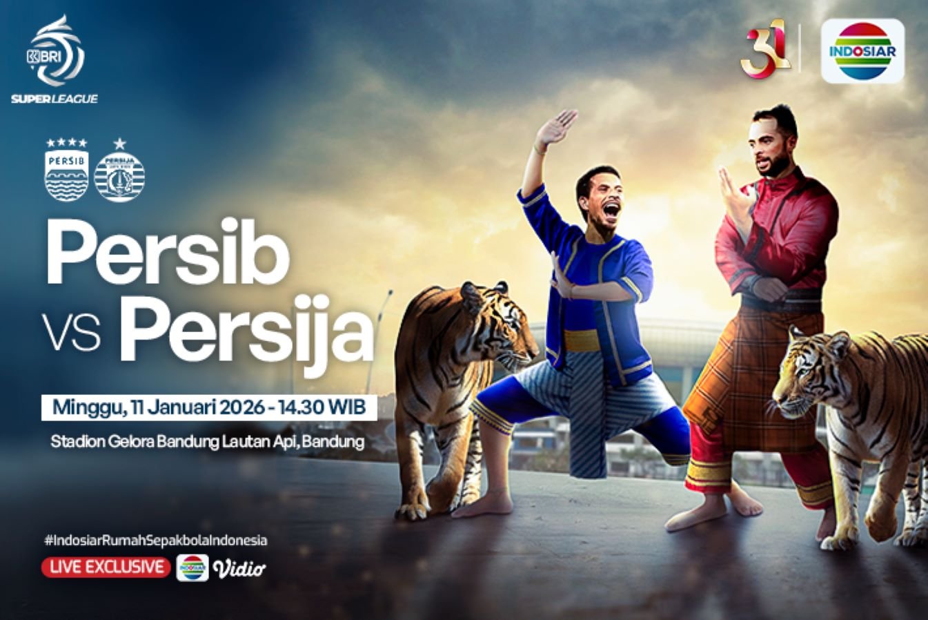 Susunan pemain Persib vs Persija, head to head (H2H) Bojan Hodak vs Mauricio Souza! Dan link live streaming tempat menonton El Clasico Liga 1.