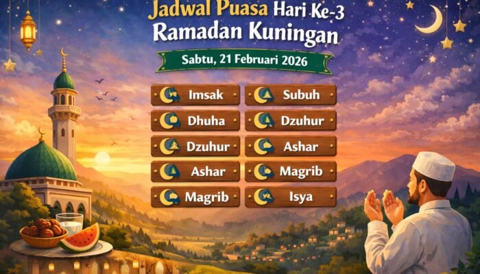 Jadwal Puasa Hari ke-3 Ramadan di Kuningan, Catat Waktu Imsak dan Buka Puasa, Lengkap Jadwal Shalat