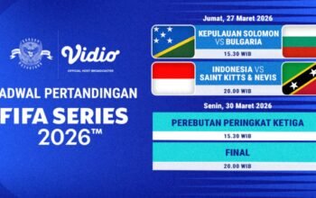 Jadwal dan link live streaming Timnas Indonesia di FIFA Series 2026 dimulai lawan Saint Kitts and Nevis, debut John Herdman di GBK.