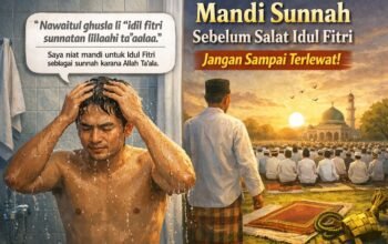 Mandi Sunnah Idul Fitri Sebelum Salat Ied, Ini Bacaan Niat dan Waktu Terbaik Melakukannya