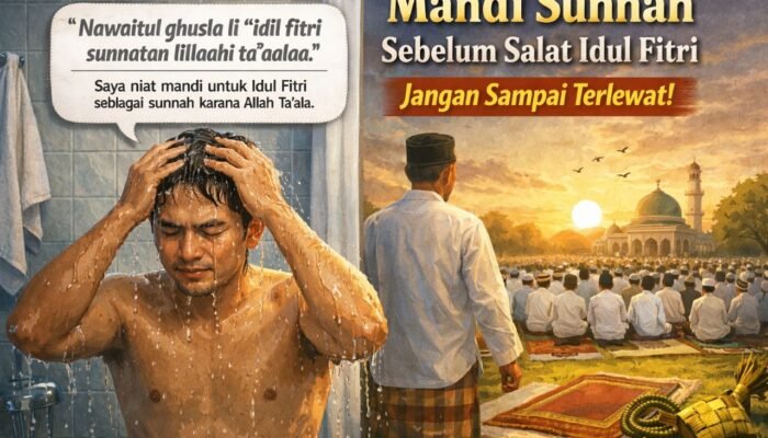 Mandi Sunnah Idul Fitri Sebelum Salat Ied, Ini Bacaan Niat dan Waktu Terbaik Melakukannya