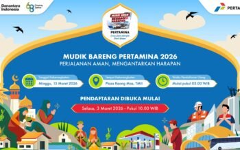Mudik Gratis Pertamina 2026 dibuka 3 Maret. Cek ini link pendaftaran, jadwal berangkat 15 Maret, syarat tiket PP, dan kota tujuan.