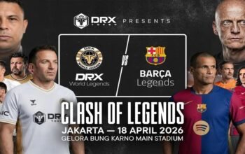 2 Link Live Streaming Barca Legends vs DRX World XI: Legiun Veteran Match Clash of Legends di GBK Jakarta
