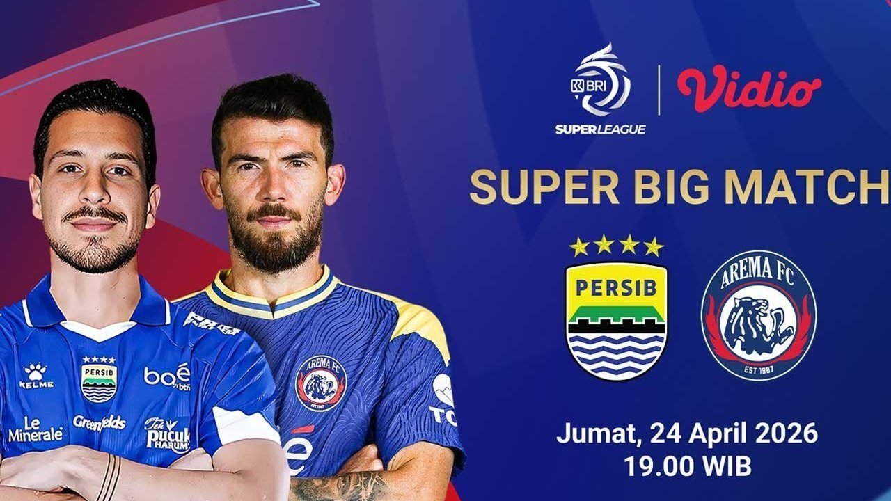 2 link live streaming Persib vs Arema FC, jadwal dan prediksi laga penting Super League di GBLA, Maung Bandung jaga puncak Klasemen Liga 1.