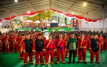 Pembukaan Kejuaraan Daerah (Kejurda VIII) Tapak Suci tingkat provinsi Jawa Barat di Universitas Muhammadiyah Kuningan, Jumat 1 Mei 2026.