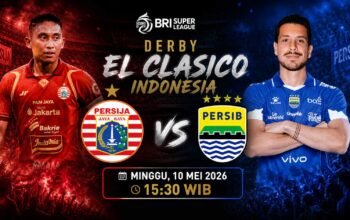 Prediksi Persija vs Persib H2H (head to head) susunan pemain & link live streaming tempat menonton El Clasico anak Jakarta bela Maung Bandung!