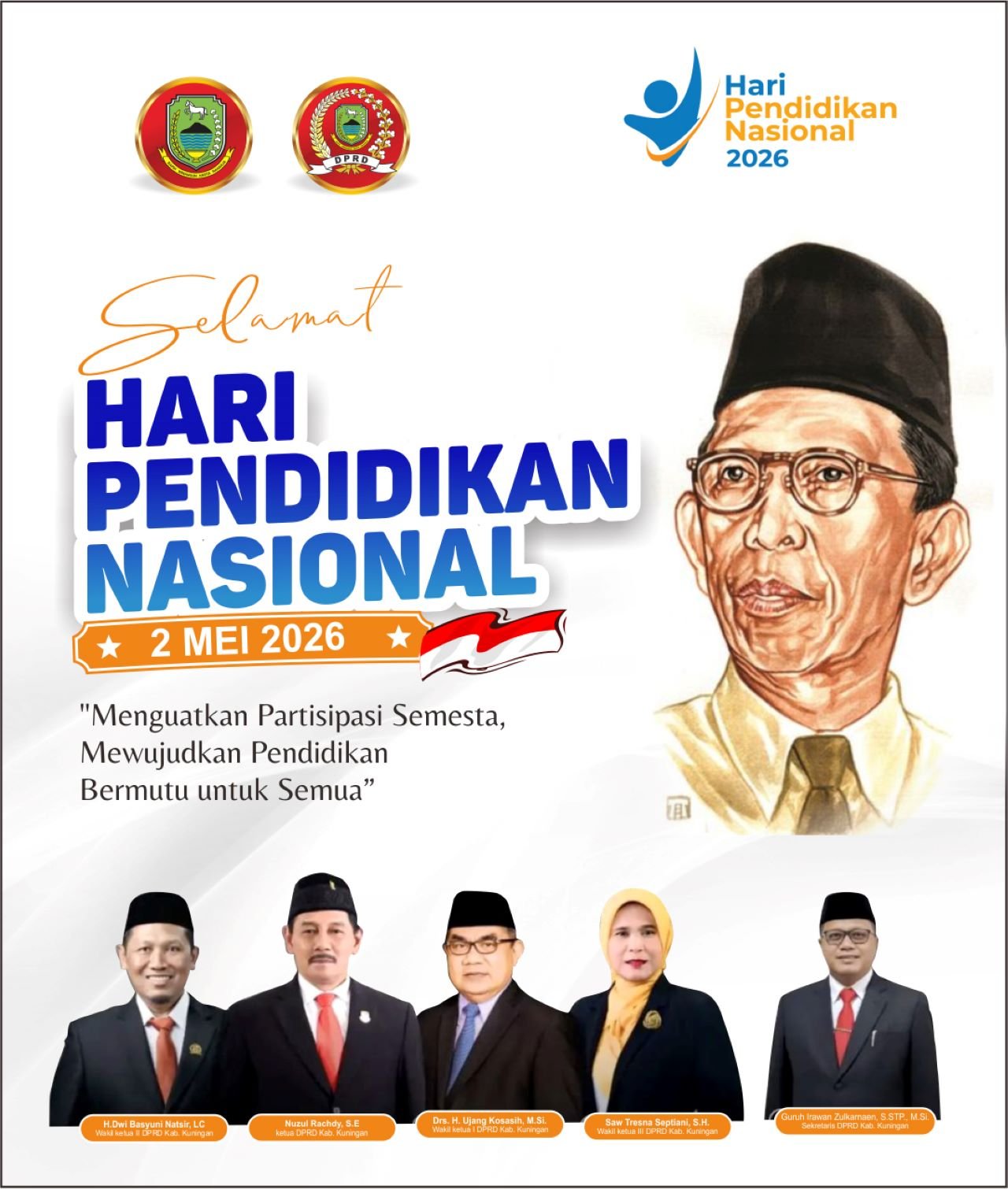 DPRD Kuningan Mengucapkan Selamat Hari Pendidikan Nasional (Hardiknas) 2026.