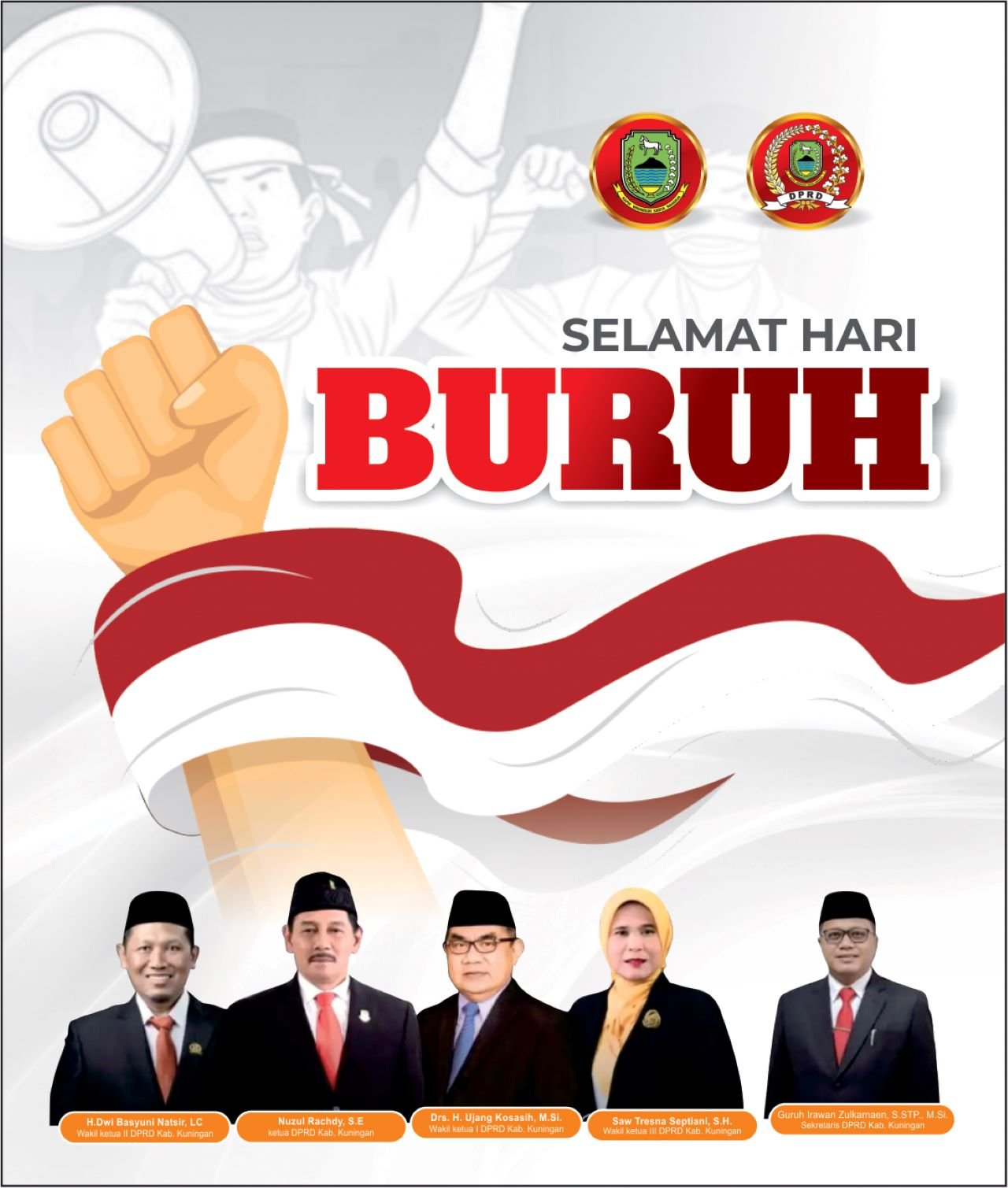 DPRD Kuningan Mengucapkan Selamat Hari Buruh 2026.