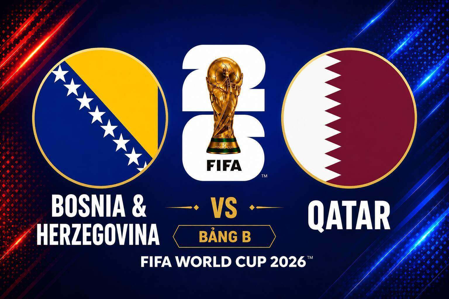 Prediksi skor dan link live streaming Bosnia vs Qatar di Piala Dunia 2026. Duel hidup-mati dua tim terluka di Grup B.