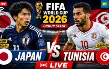 4 link live streaming Tunisia vs Jepang, prediksi skor, susunan pemain, dan peluang kedua tim pada Piala Dunia 2026.