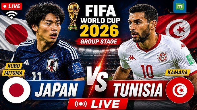 4 link live streaming Tunisia vs Jepang, prediksi skor, susunan pemain, dan peluang kedua tim pada Piala Dunia 2026.