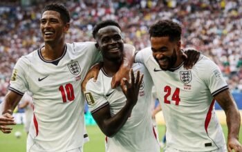 Pesta Gila Tiga Singa di Miami: Hattrick Saka, Amukan Mbappe, Kala Timnas Inggris Juara 3 Piala Dunia Remukan Prancis