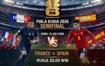 Link Live Streaming Prancis vs Spanyol: Duel Mbappe Melawan Yamal Perebutkan Tiket Final Piala Dunia 2026
