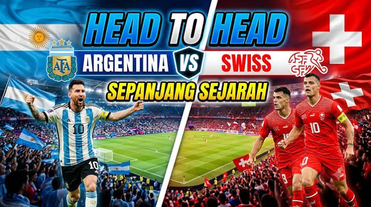 Prediksi skor Argentina vs Swiss, link live streaming, head to head (H2H), susunan pemain, dan peluang Messi ke semifinal Piala Dunia 2026.