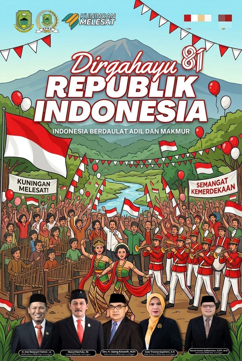 DPRD Kuningan mengucapkan Dirgahayu Kemerdekaan Indonesia (HUT ke-81RI).
