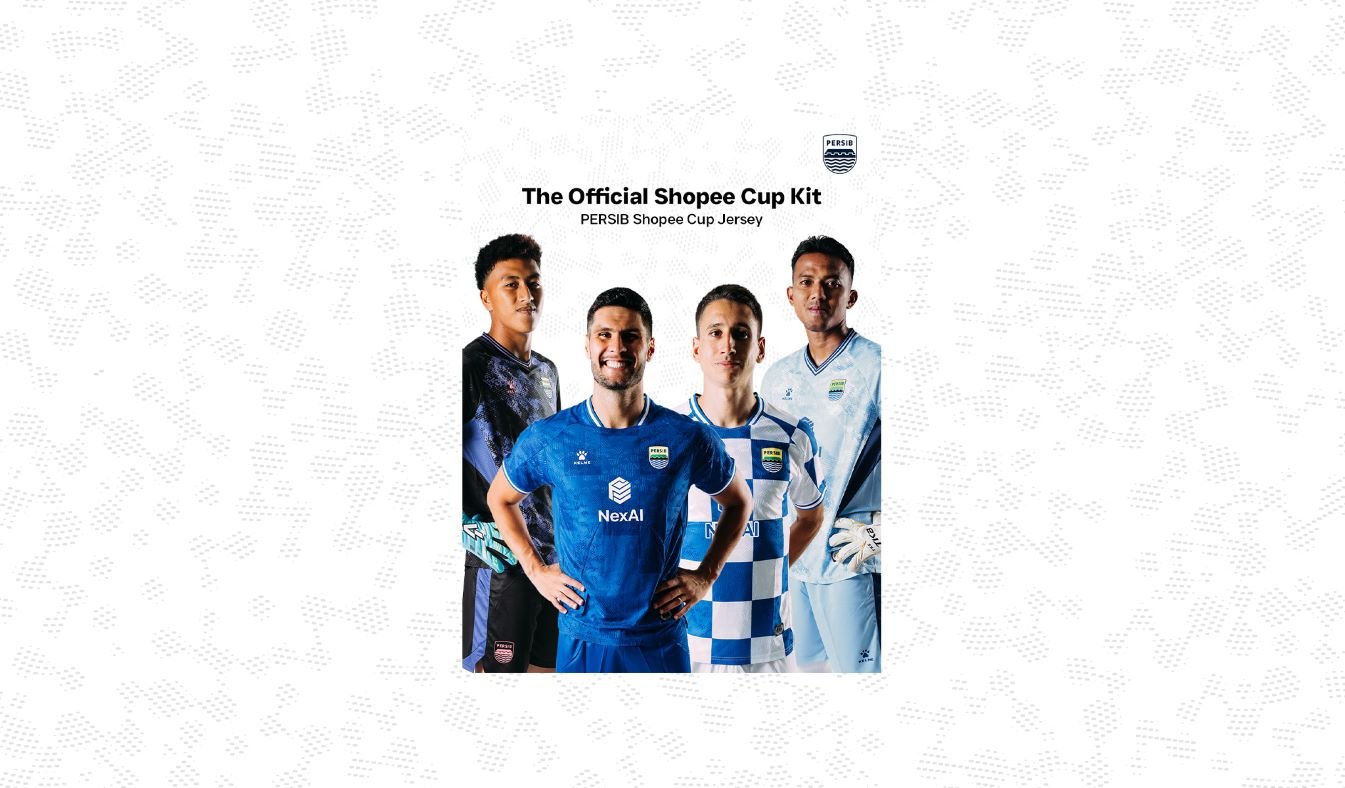 Persib kenalkan jersey khusus Shopee Cup 2026/2027 dengan dua desain, Home dan Away, membawa semangat Bandung ke Asia Tenggara.