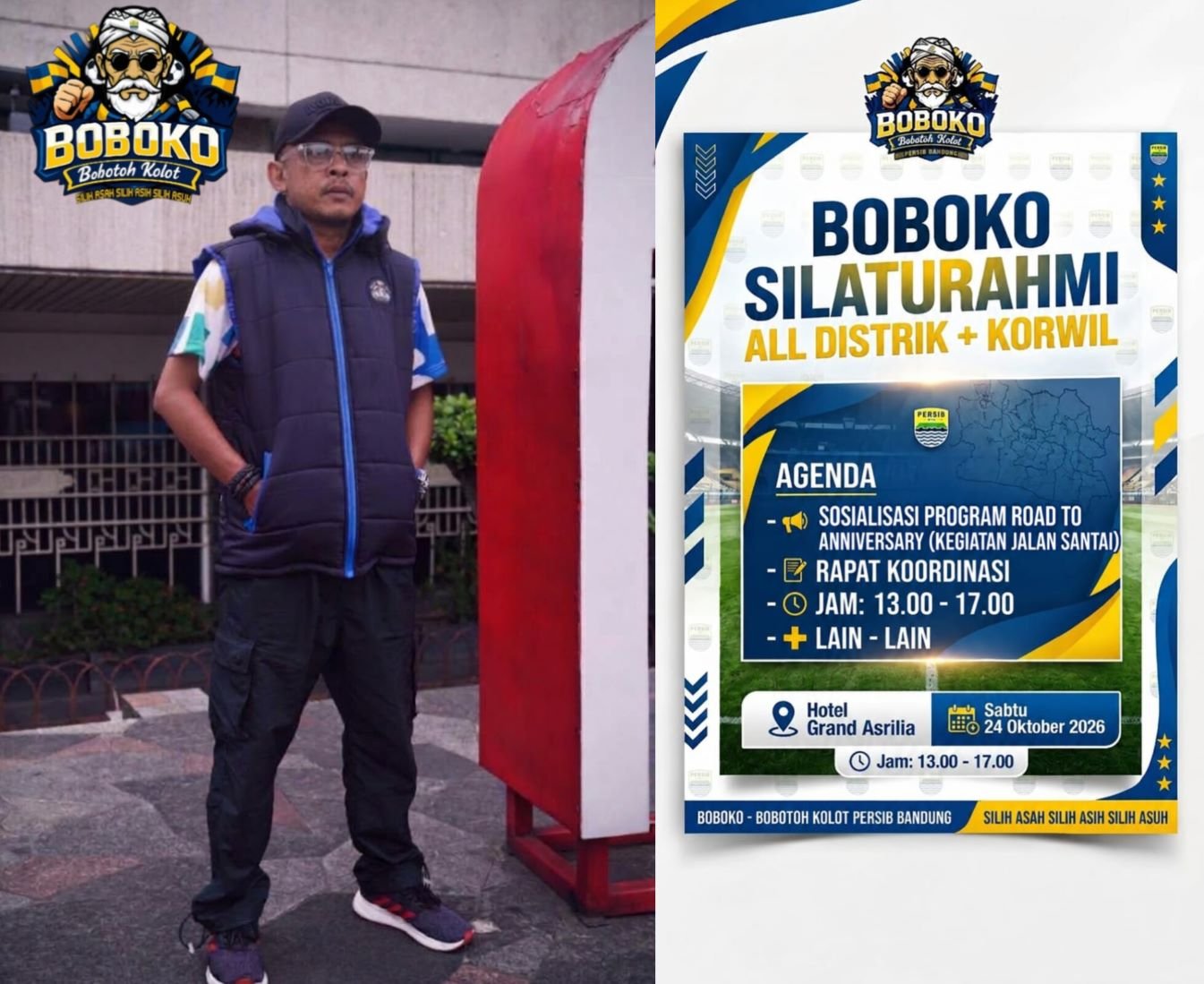 Menjelang anniversary pertama, BOBOKO (Bobotoh Kolot) Persib siap menggelar konsolidasi tatap muka perdana pengurus se-Indonesia di Bandung.